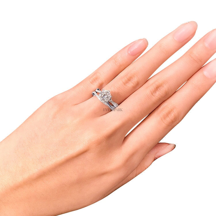 Ashley Platinum Wedding Ring Sets EversparkAu 