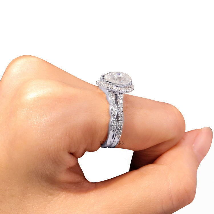 Evie White Wedding Ring Sets EversparkAu 