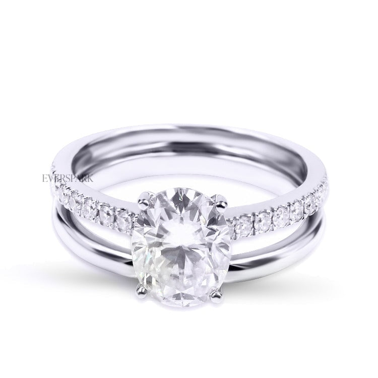 Marcella White Wedding Ring Sets EversparkAu 