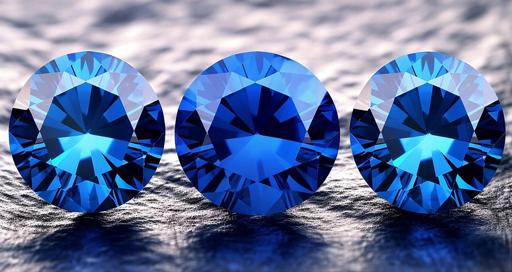 3 round sapphires, AI generated, by Alana Jordan from Pixabay