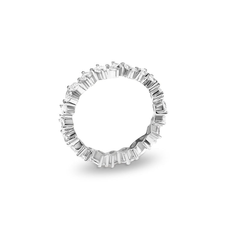 Everspark Arwen Ring with multiple Everspark Moissanite stones of different shapes in Platinum - Side Profile View