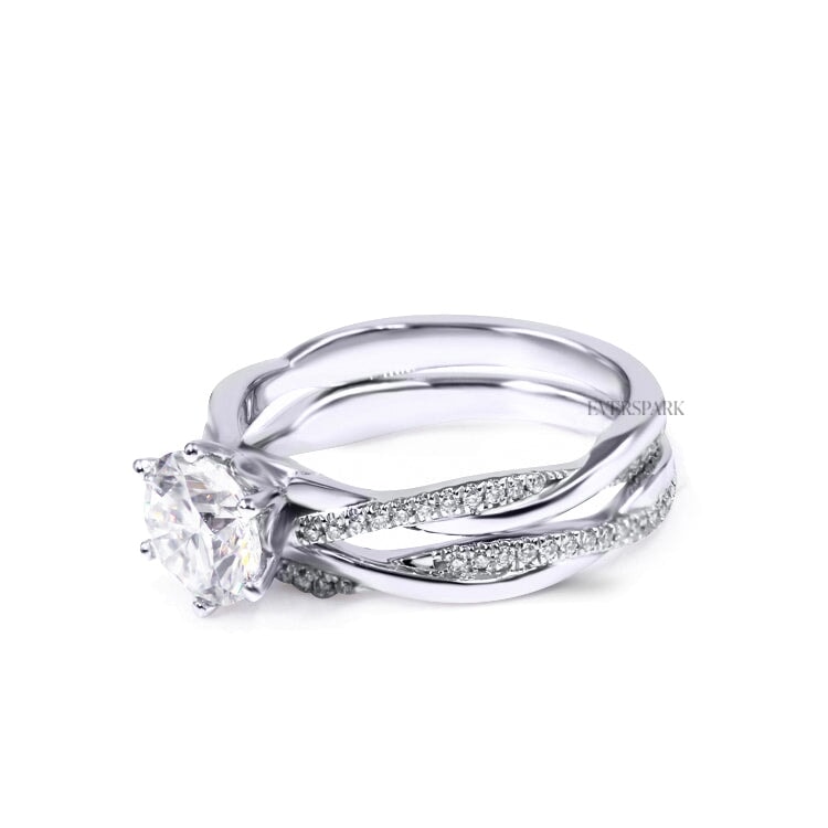 Ashley White Wedding Ring Sets EversparkAu 