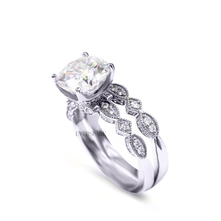 Diana White Wedding Ring Sets EversparkAu 
