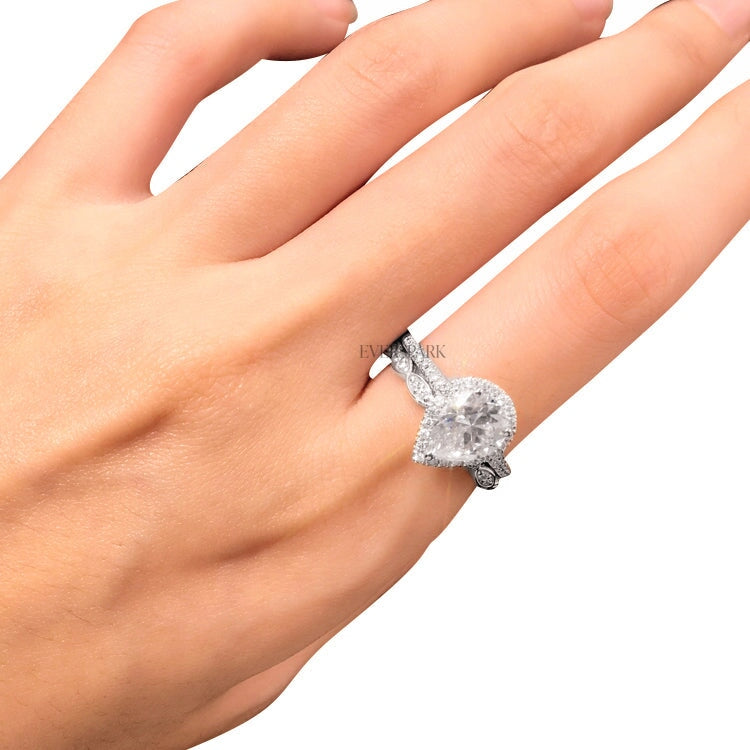 Evie Platinum Wedding Ring Sets EversparkAu 