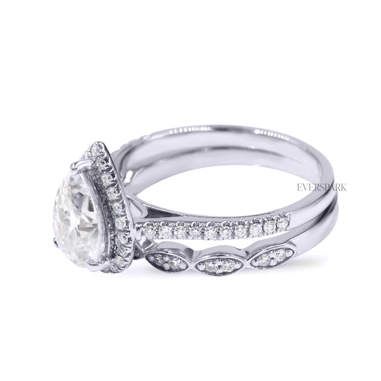 Evie White Wedding Ring Sets EversparkAu 