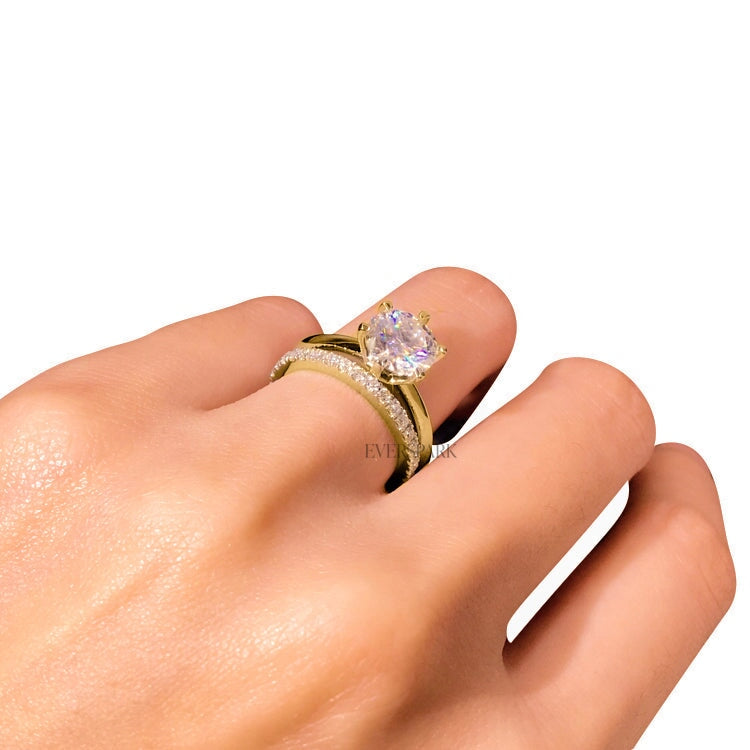 Justina Gold Wedding Ring Sets EversparkAu 