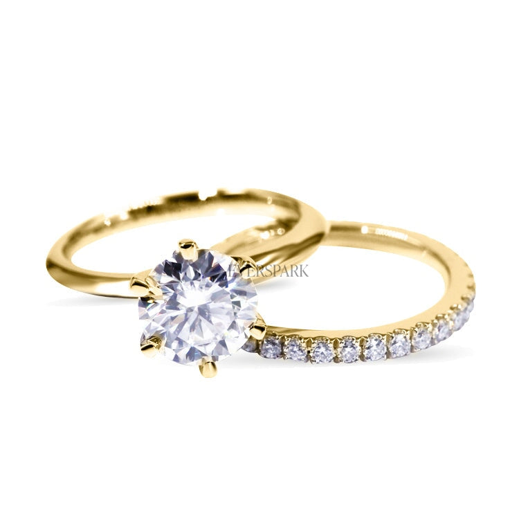 Justina Gold Wedding Ring Sets EversparkAu 