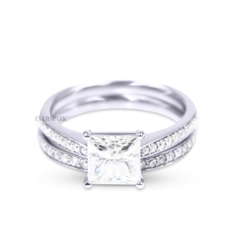 Keira White Wedding Ring Sets EversparkAu 