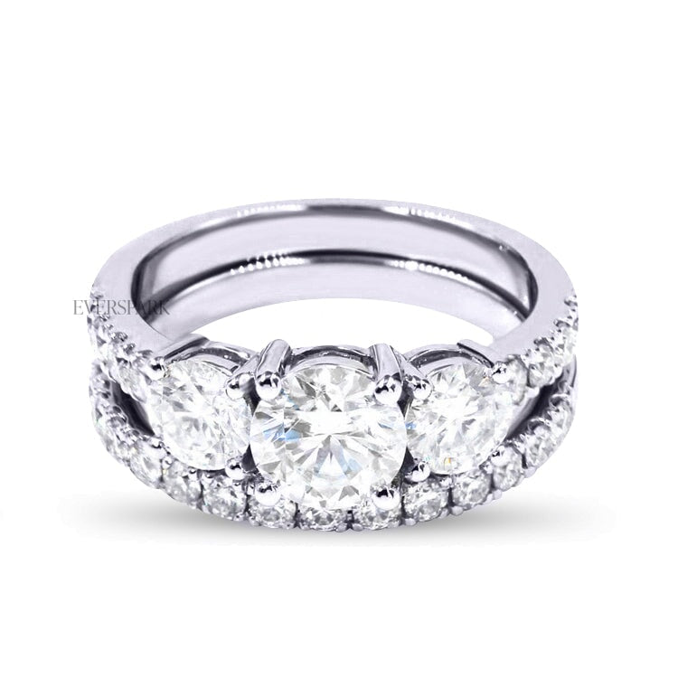 Nichole Platinum Wedding Ring Sets EversparkAu 