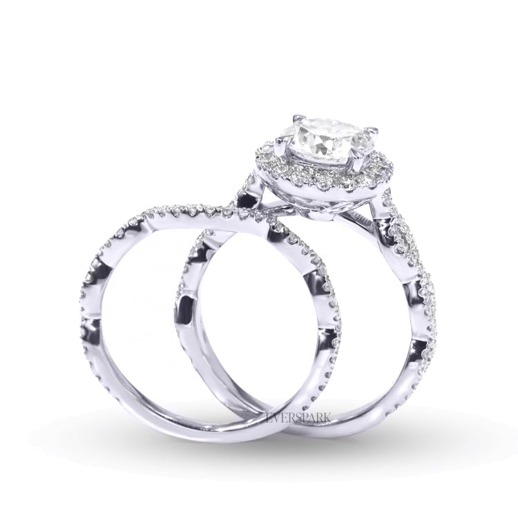 Saskia White Wedding Ring Sets EversparkAu 