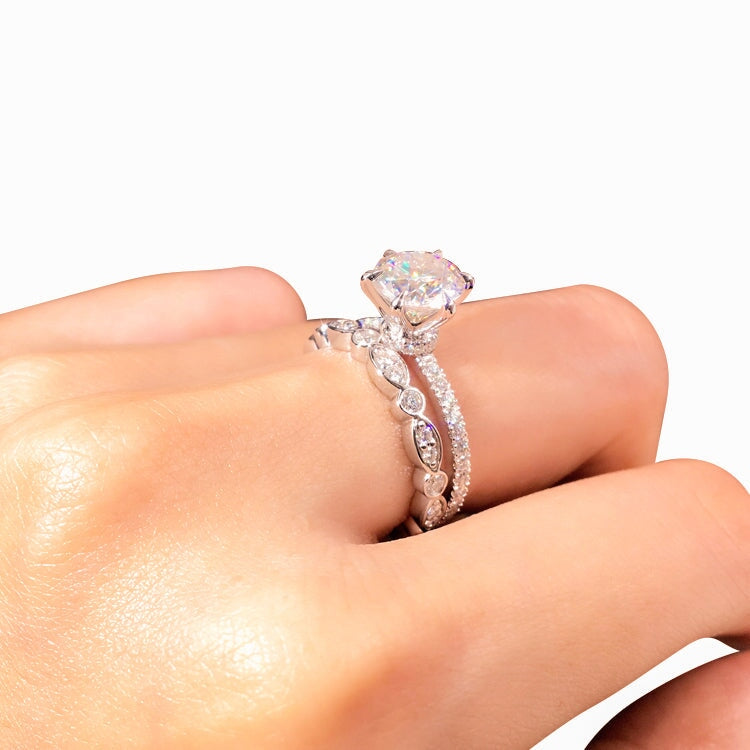 Tameeka Platinum Wedding Ring Sets EversparkAu 