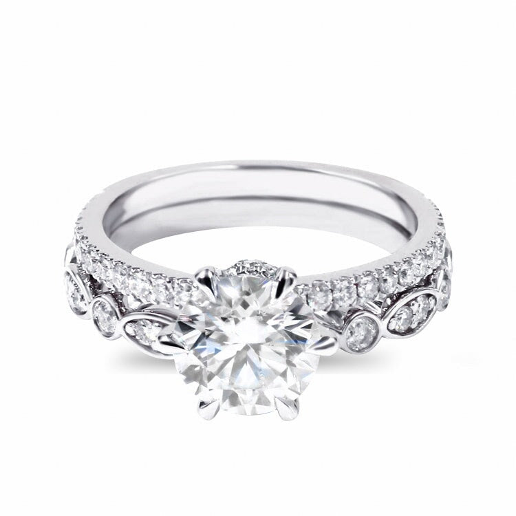 Tameeka White Wedding Ring Sets EversparkAu 